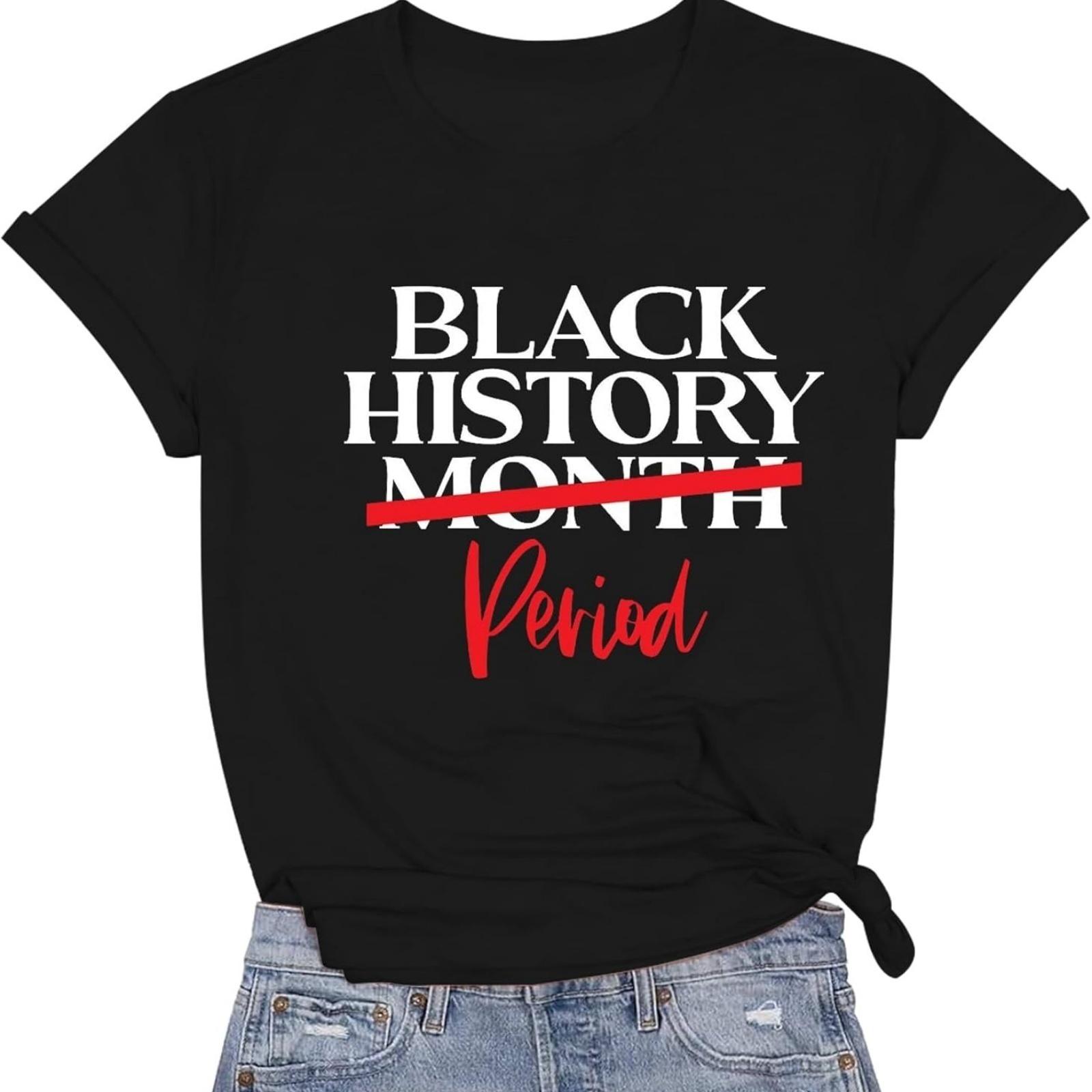 Black History T-Shirt for Women Black History Month Tshirt Juneteenth Period Tee Tops XXXXXL разноцветный