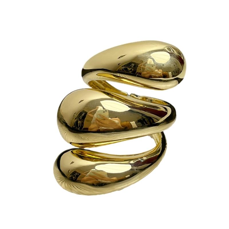 

Stylish Water Drop Irregular Bangles Unique Wristbands Punk Wide Cuff Geometric Bracelets Suitable for Various Occasion