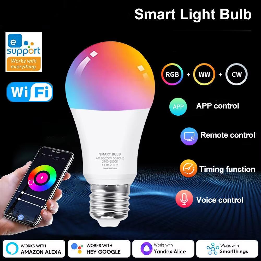 Ewelink E27 Smart WiFi RGB LED Lampe APP Fernbedienung Dimmbare Lampe Sprachsteuerung Funktioniert mit Alexa Google Alice Smart Home