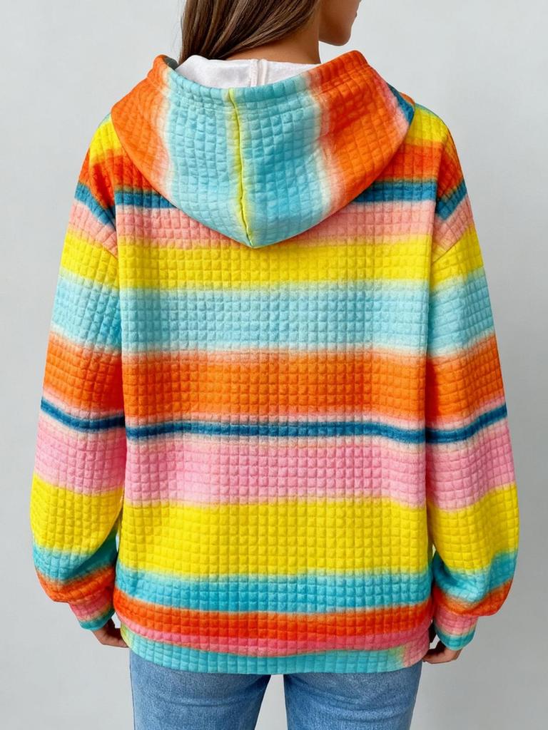 Damen Pullover mit Kapuze und Aufdruck Herbst/Winter