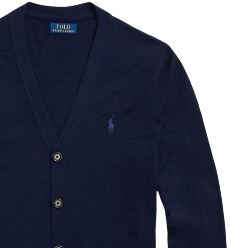 Polo Ralph Lauren FW25 Small Pony Logo Embroidered Cotton Linen Blend Single-Breasted Long Sleeve Knit Sweater Men sweater MNPOSWE16821493-400