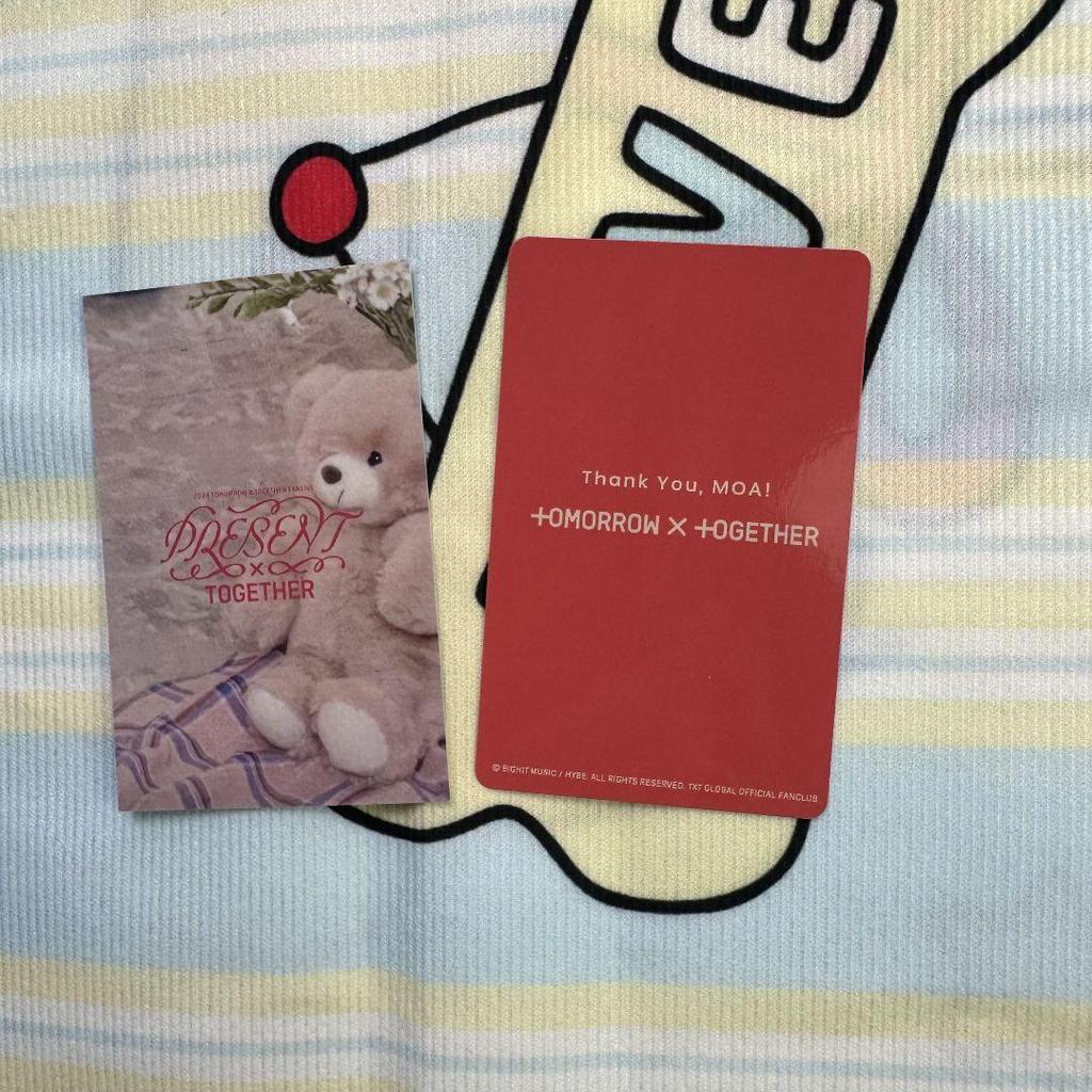 [USED] TXT Beomgyu MOAZONE Fan Live FC Trading Cards (2 Cards)