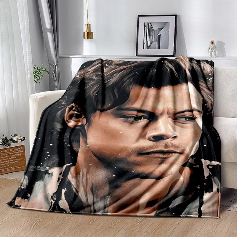29 Style H-Harry Styles Singer Star Soft Flannel Blanket for Beds Bedroom Sofa Picnic,Throw Blanket for Leisure Nap Gift