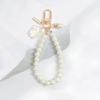 Heart Keychain Phone Chain Pendant Shell Pearl Pendant Charm Decorations Girls Bag Keyring Hanging Ornament Accessories