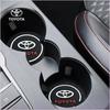 Silica Gel Car Coaster Water Cup Anti-slip Pad for Toyota TRD Aygo Vitz Vios Yaris Yaris Mark-X Mirai Corolla Avensis
