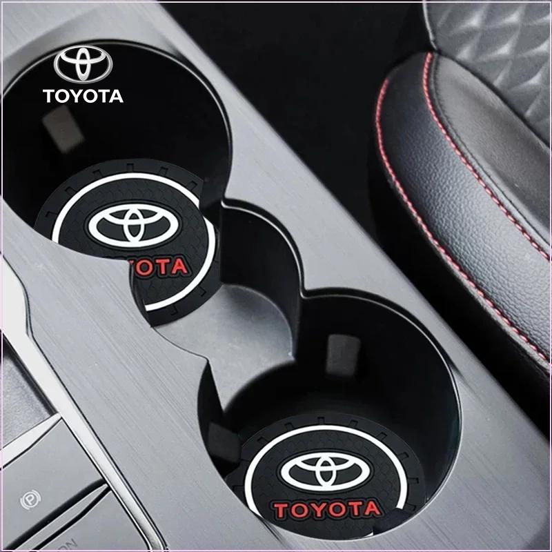 Silica Gel Car Coaster Water Cup Anti-slip Pad for Toyota TRD Aygo Vitz Vios Yaris Yaris Mark-X Mirai Corolla Avensis