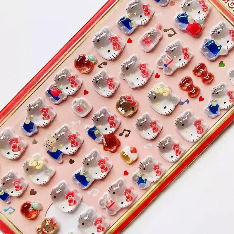Cartoon Cute Character 3D Jelly Sticker Toys Phone DIY Crystal Decorative Stickers Christmas Cards Decorative Stickers Gifts
