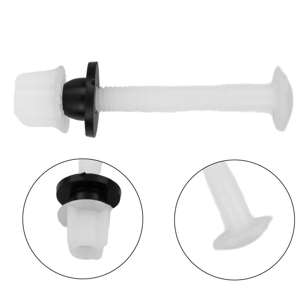 Accessoires Boulons de WC Plastique/Acier Inoxydable Boulons de WC Blanc/Argenté