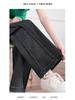 High Street Black High-Waisted Straight Leg Jeans - Slimming Wide Leg, Floor-Length, Loose Fit for Spring/Autumn 2026