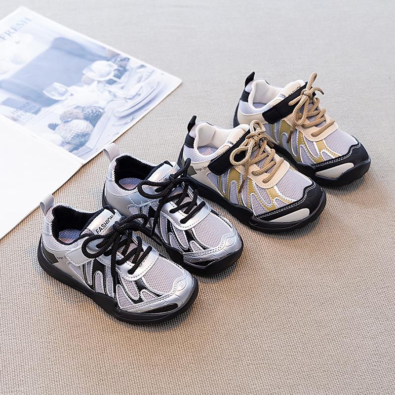 Girls Autumn Mesh Breathable Retro Running Shoes Kids Outdoor Hiking Sneakers Versatile Casual Athletic Footwear For Walking