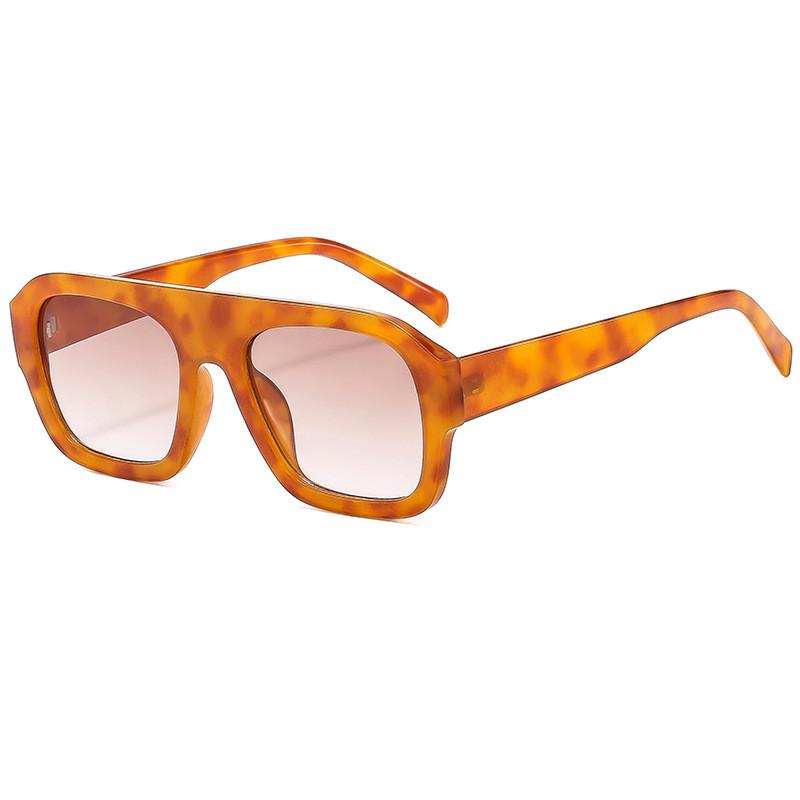 

Fashion Square Pilot Sunglasses For Women Uv400 Blockout Outdoor Travel Accessories YellowTeaFlowersFrame