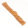 New Ethnic Style Women's Wax Rope Braided Belt Decorative Skirt Belt Hand-woven Hollow Wooden Buckle Belt