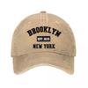 Brooklyn New York Est  Bold Graphic Washed Baseball Cap Outdoor For Womens Unisex FeUnisex
