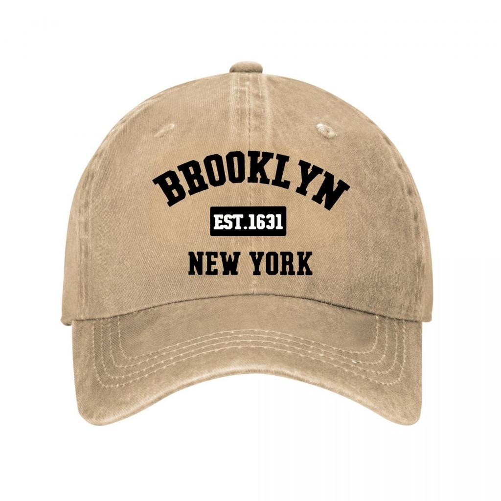 Brooklyn New York Est Bold Graphic Washed Baseball Cap Outdoor For Womens Unisex FeUnisex