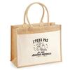 Sac Cabas - PLANETEE - J'peux Pas Minimaliste - Toile De Jute Et Coton - 43×33×21 Cm (21 L) - Anses Coton
