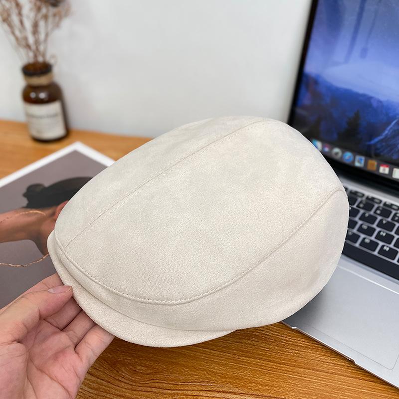Blogger's Same British Style Newsboy Artist Hat Big Head Circumference Couple Trend Versatile Reversible Can Wear Duck Tongue Forward Hat