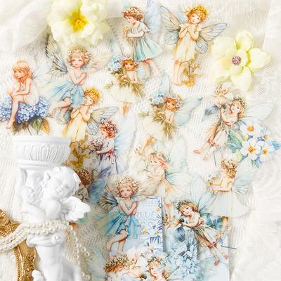30-Piece Fairy & Angel Character Stickers, Magical Fantasy Designs, for Journal Decoration & DIY Crafts