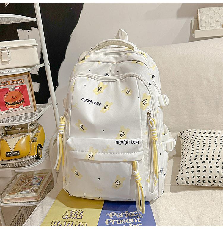 Schoolbag New Japanese Large Capacity Casual Student Backpack Sweet and High Value Junior High School Student Lightweight Versatile Backpack