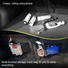 Car Trunk Mesh Rear Seat Storage Bag  Auto Organizer Double-deck Elastic String Net Magic Sticker Pocket Bag Car Trunk Organizer