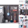 Compact Silicone Flex Toilet Brush And Holder With Ergonomic Design For Small Spaces