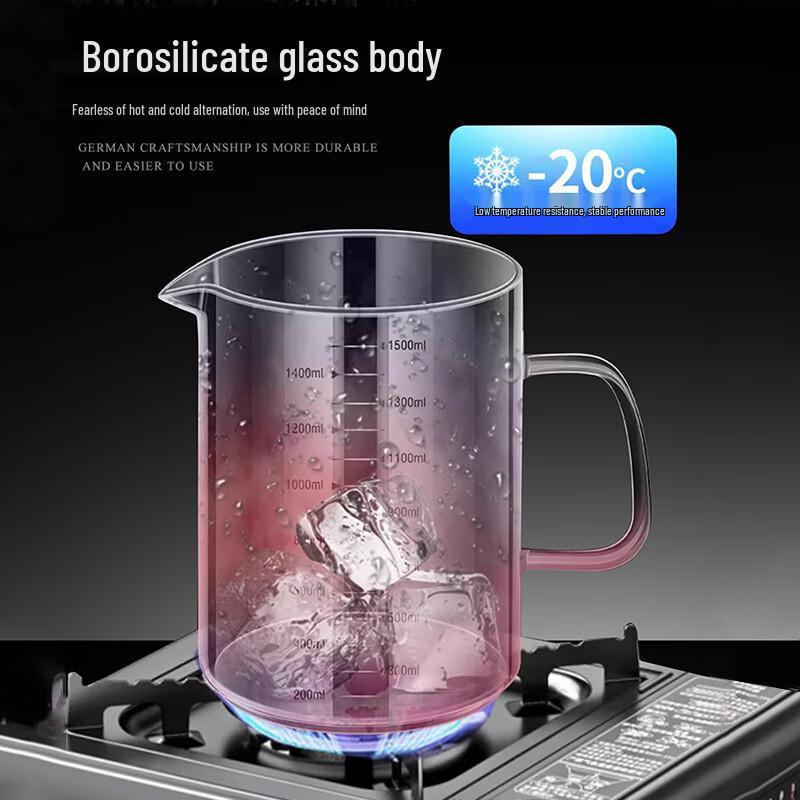 PAKCHOICE 1000ML Glass Filtering Measuring Cup