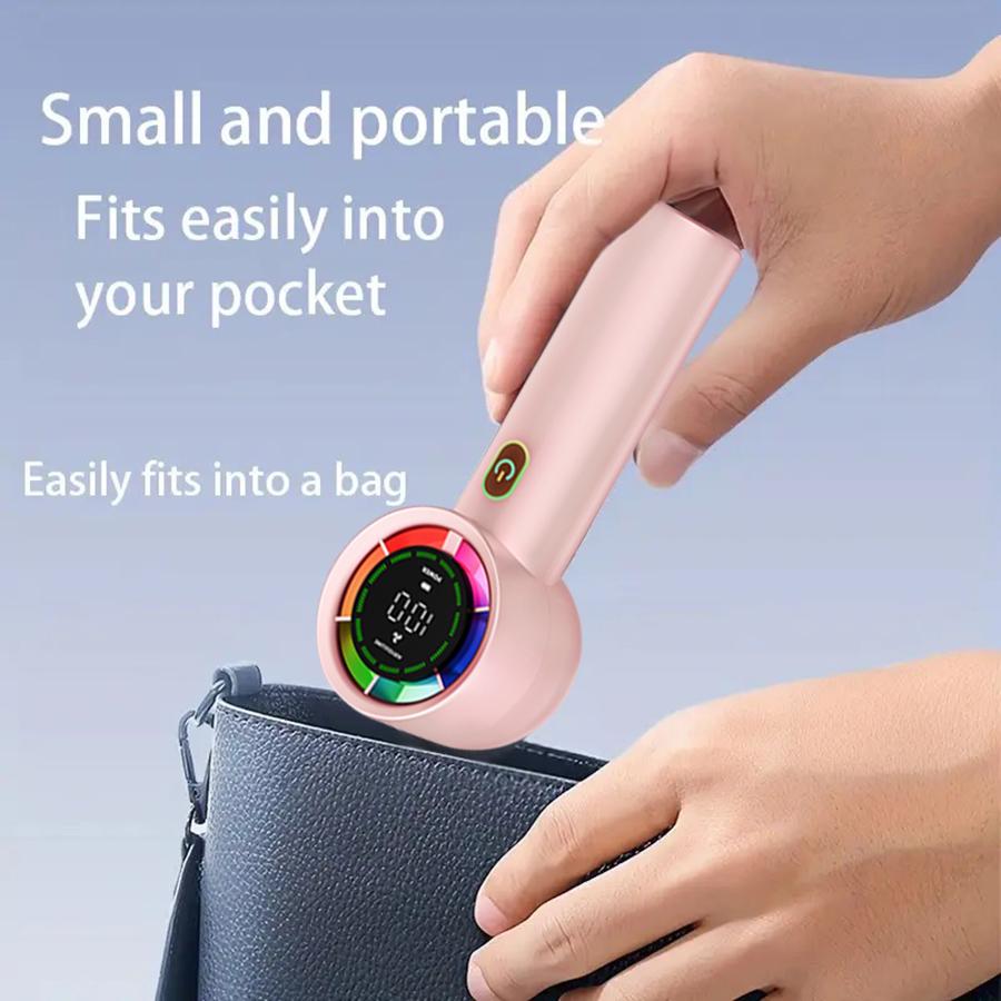 Handheld Fan 3000mAh Battery Personal Digital Display USB Rechargeable for Travel Outdoor School Gift