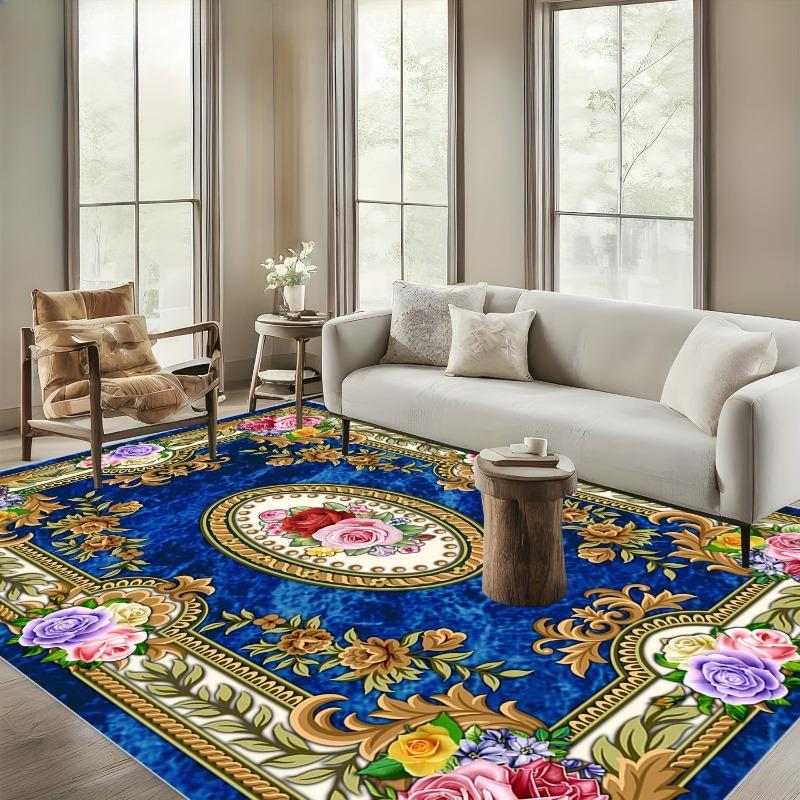Luxurious Carpet for Office Coffee Shop Kitchen Vintage Flannel Rug Featuring A Rustic Style A Living Room Bedroom Decoration