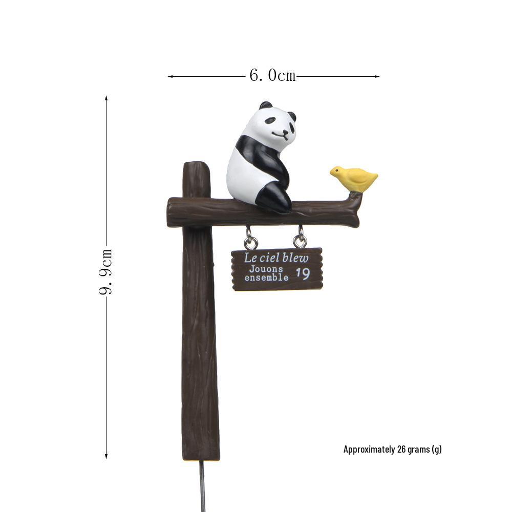 Japanische Cartoon Harz Holz Sukkulenten Gartenornamente und Foto Requisiten