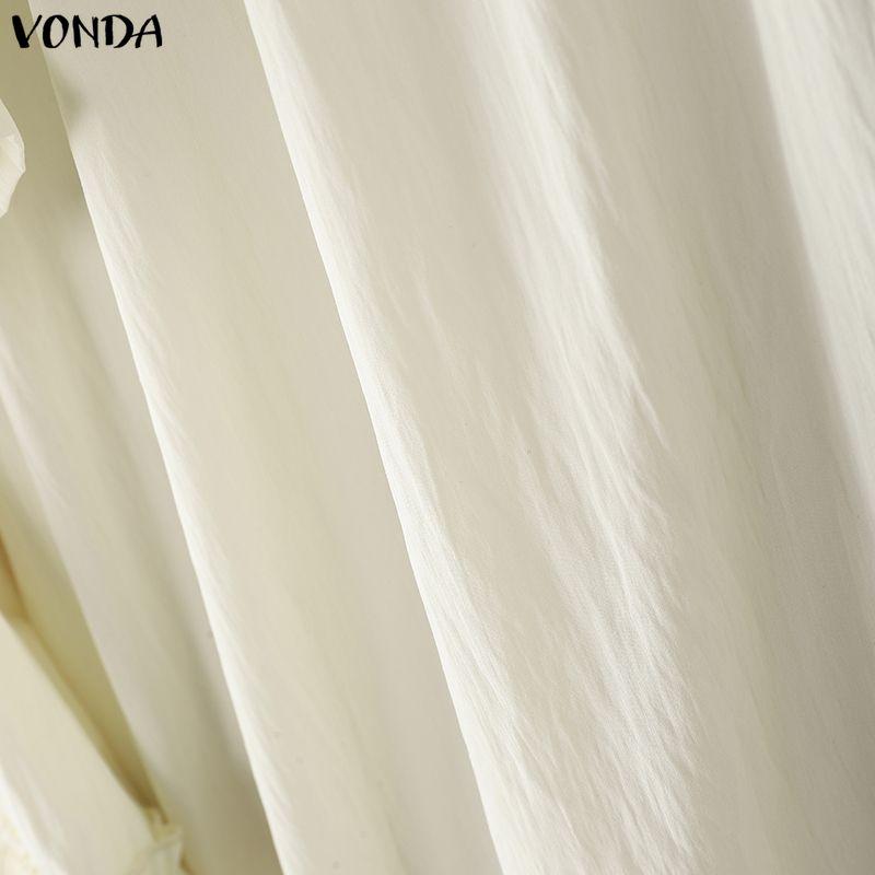 VONDA Women Outfits Short Sleeve Ruffled Blouse and Skirts Casual Two Piece Suit Elegant Sets