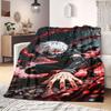 Tokyo Ghoul Stylish Print Flannel Blanket, Warm Cartoon Design for Sofa and Bed, Portable Travel and Picnic Throw Blanket_LIAN