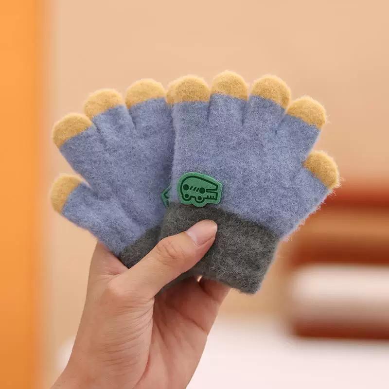 Baby Gloves for Winter, Cute and Warm for Toddlers, Boys and Girls, Five-Fingered Plush Gloves for Babies