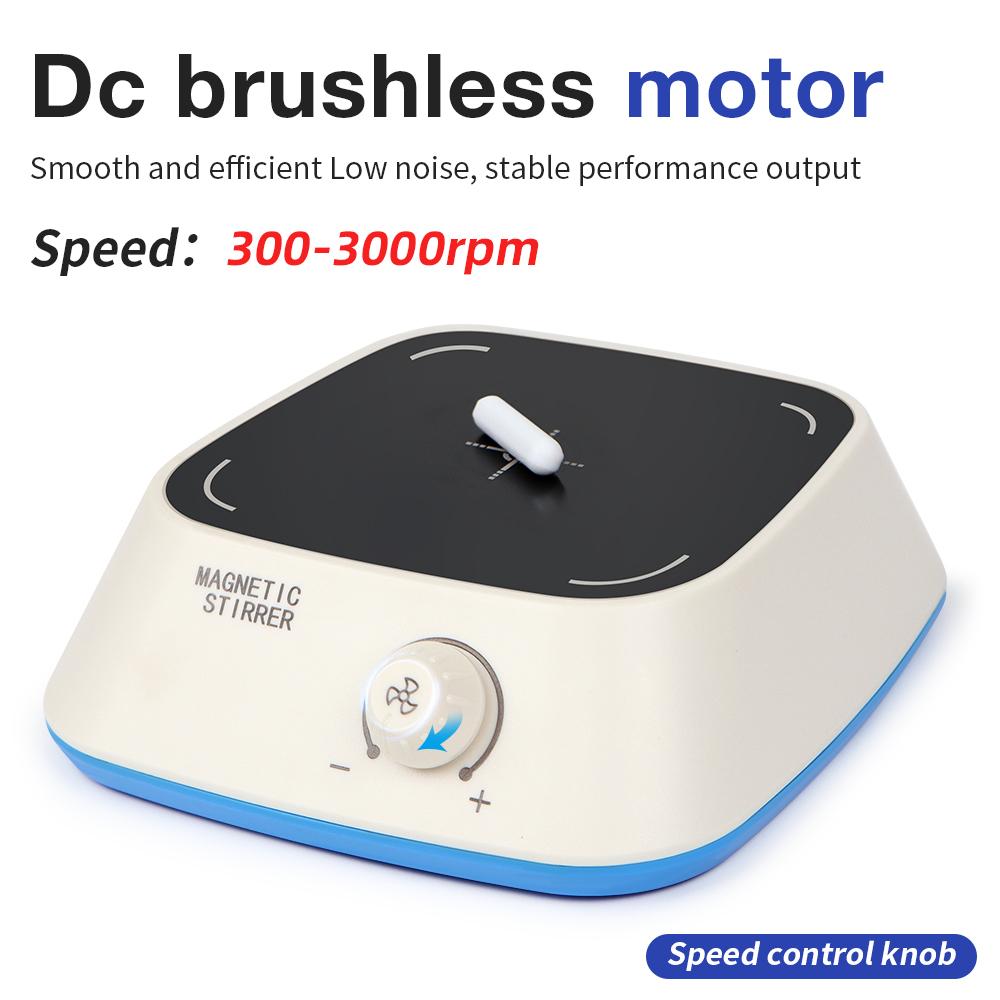 MINI Magnetic Lab Stirrer with Stir Bar 3L Magnetic Mixer Speed Adjustable 300-3000RPM for Laboratory Classroom