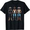 Black Cowboy Western Rodeo Melanin Black History Texas Men T-Shirt(10)