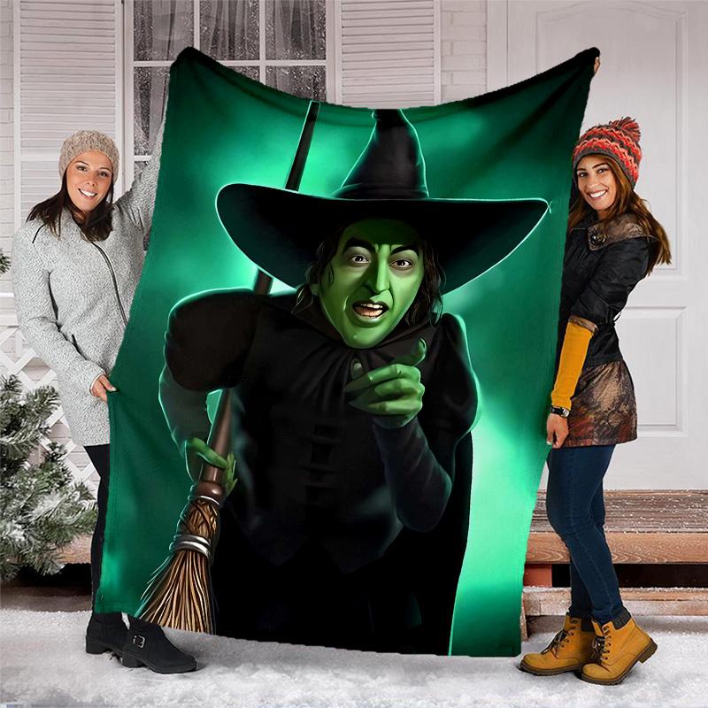 1pc The Wizard of Oz1 Theme Blanket - Digital Print, Polyester, Cozy for All Seasons, Perfect for Outdoor, Camping, and Travel