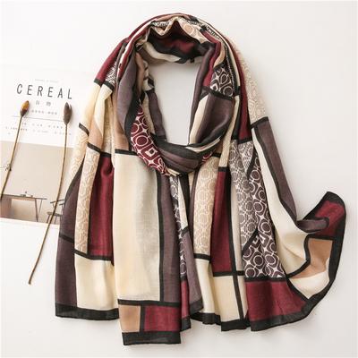 Mode Warmer Winterschal Druck Hijab Store Schals und Tücher Lang Sjaal Damen Foulard Pashmina Bandana Frauen