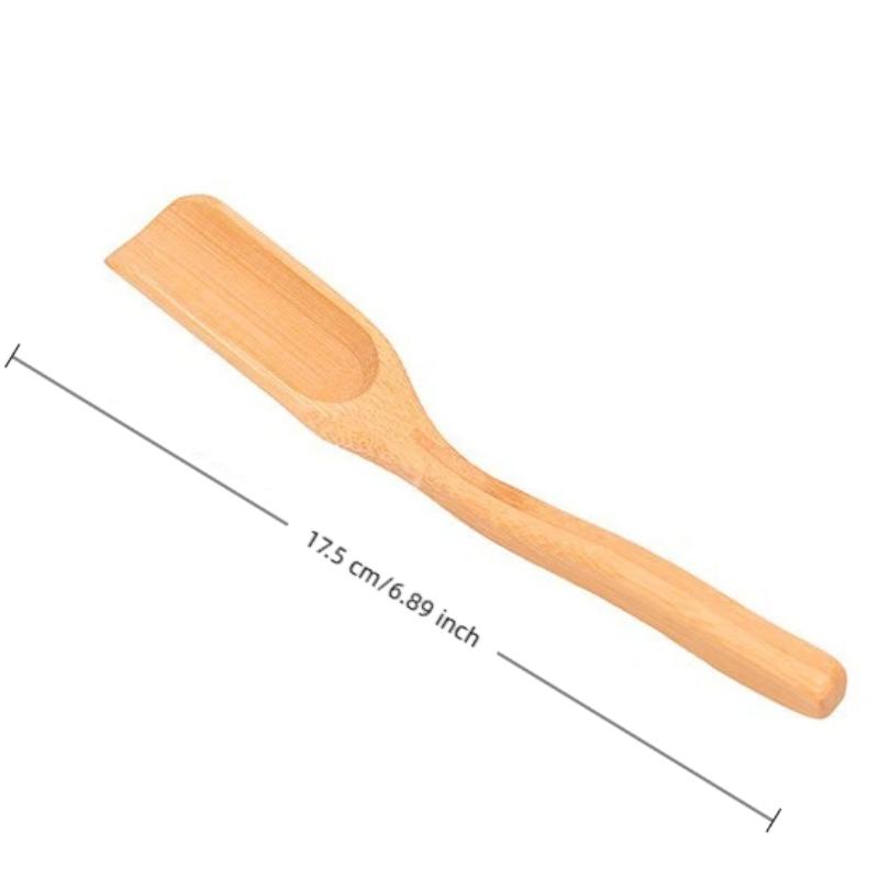 Hand Polished Vintage Ebony Tea Spoon Solid Wood Handle Durable Small Natural Tea Shovel for Home Coffee Bar
