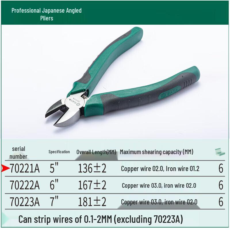 SATA 7-inch Diagonal Cutting Pliers