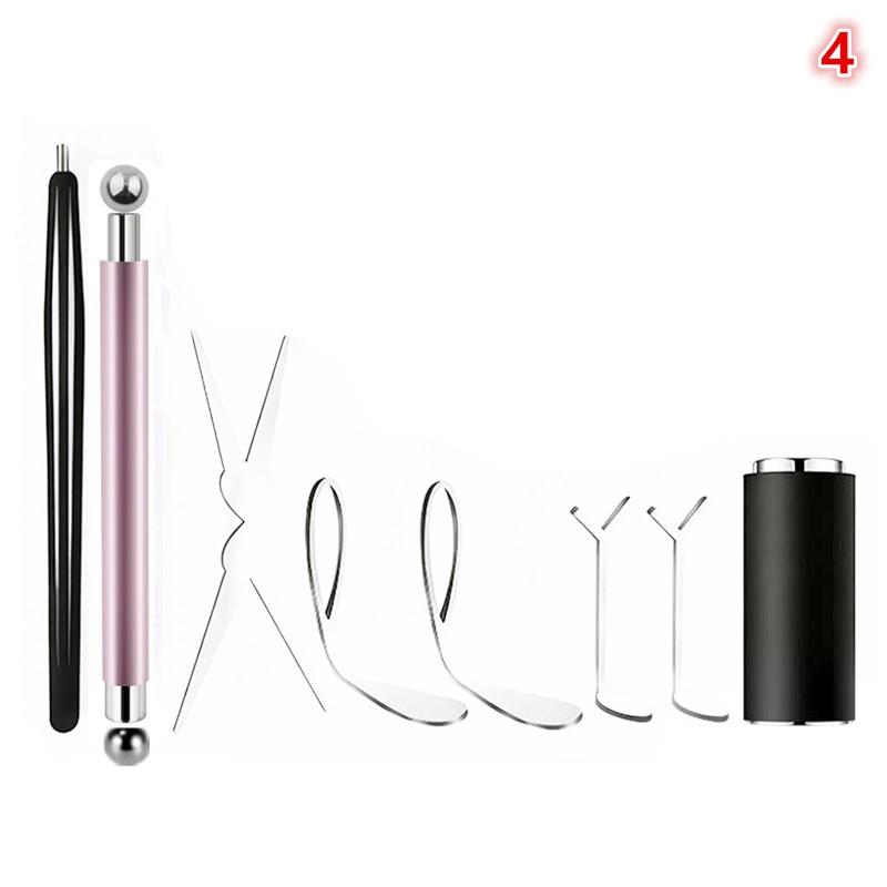 Cat Eye Nail Magnet Tool Set, French Tips Cat Eye Heart Magnets Nail Magnet Stick Cat Eye Gel Polish Magnets Tools Manicure
