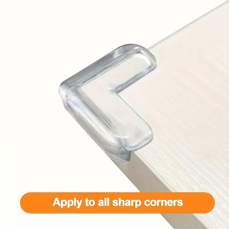 10pcs Transparent Silicone Corner Guard Safety Corner Protector Anti Collision Pad for Power Outlets and Table Edge Protection