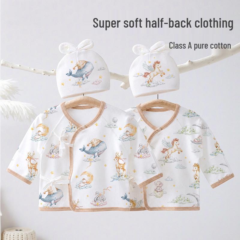 Premium Newborn Outfit: Pure Cotton Hat & Boneless Top for Babies