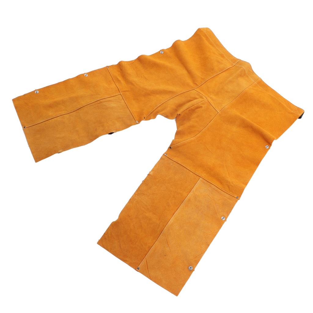 Welding Safety Chaps Leather Apron Adjustment Split Leg Fire Wear Resistant Protective Apparel