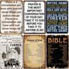 Vintage Metal Tin Poster Dear God Psalm Bible Metal Tin Signs Posters Plate Religious Home Decoration for Cafe Clubs Home Church