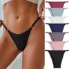 Women's Briefs Thin Belt Low Waist Cotton Panties Ring Sexy Women's Bikini Briefs L