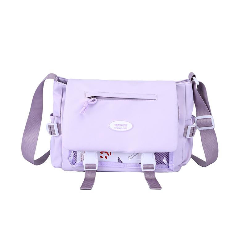 College Style Women's Crossbody Bag Student's Large Capacity Messenger Bag Color Contrast Shoulder Bag