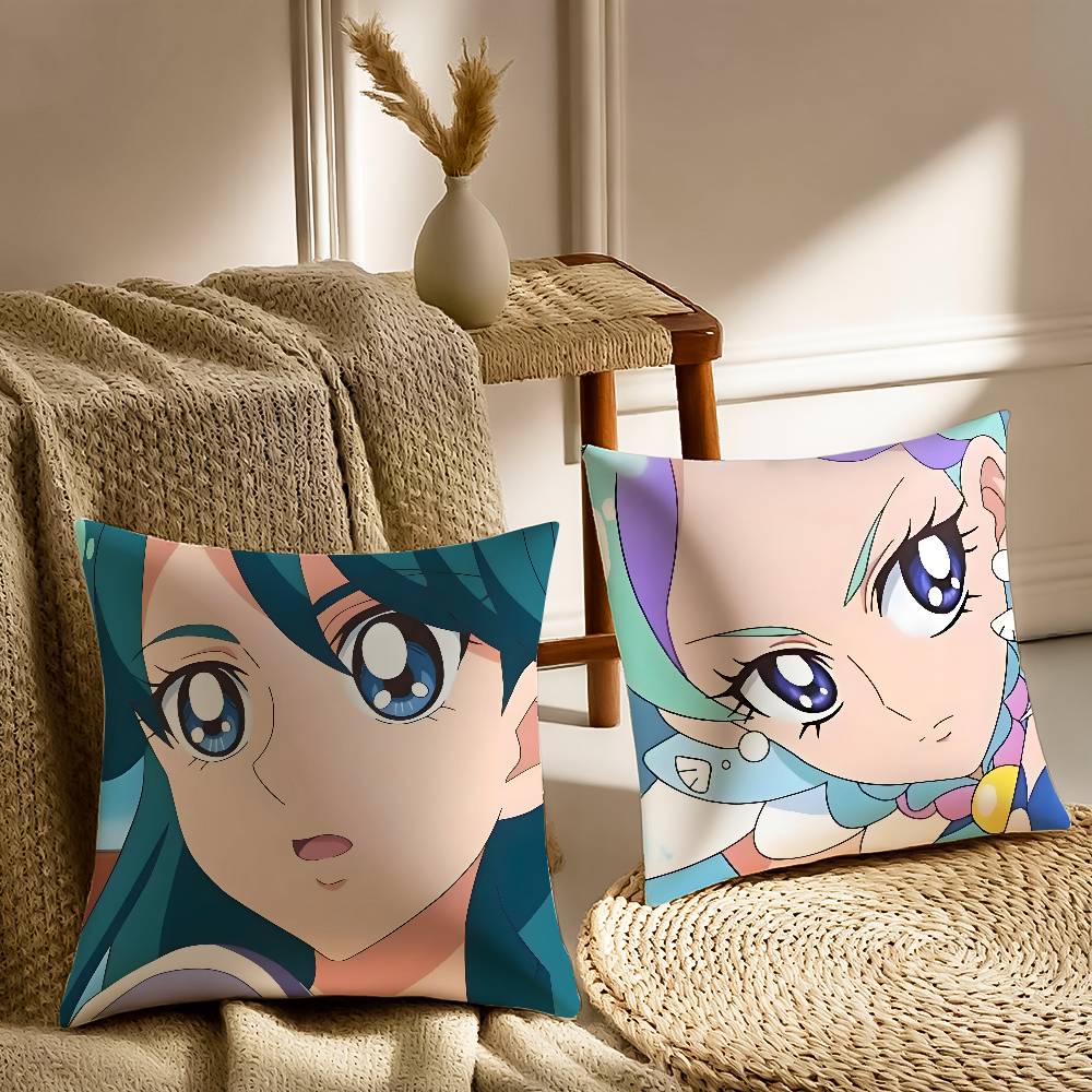Cure M-Mermaid Pillow Case Sofa and Living Room Decorative Cushion Covers Dust-proof and Mite-proof Invisible Zipper