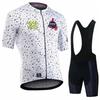 Mens Cycling Jersey Bib Shorts Set Mountain Bike Racing Breathable Performance Wear