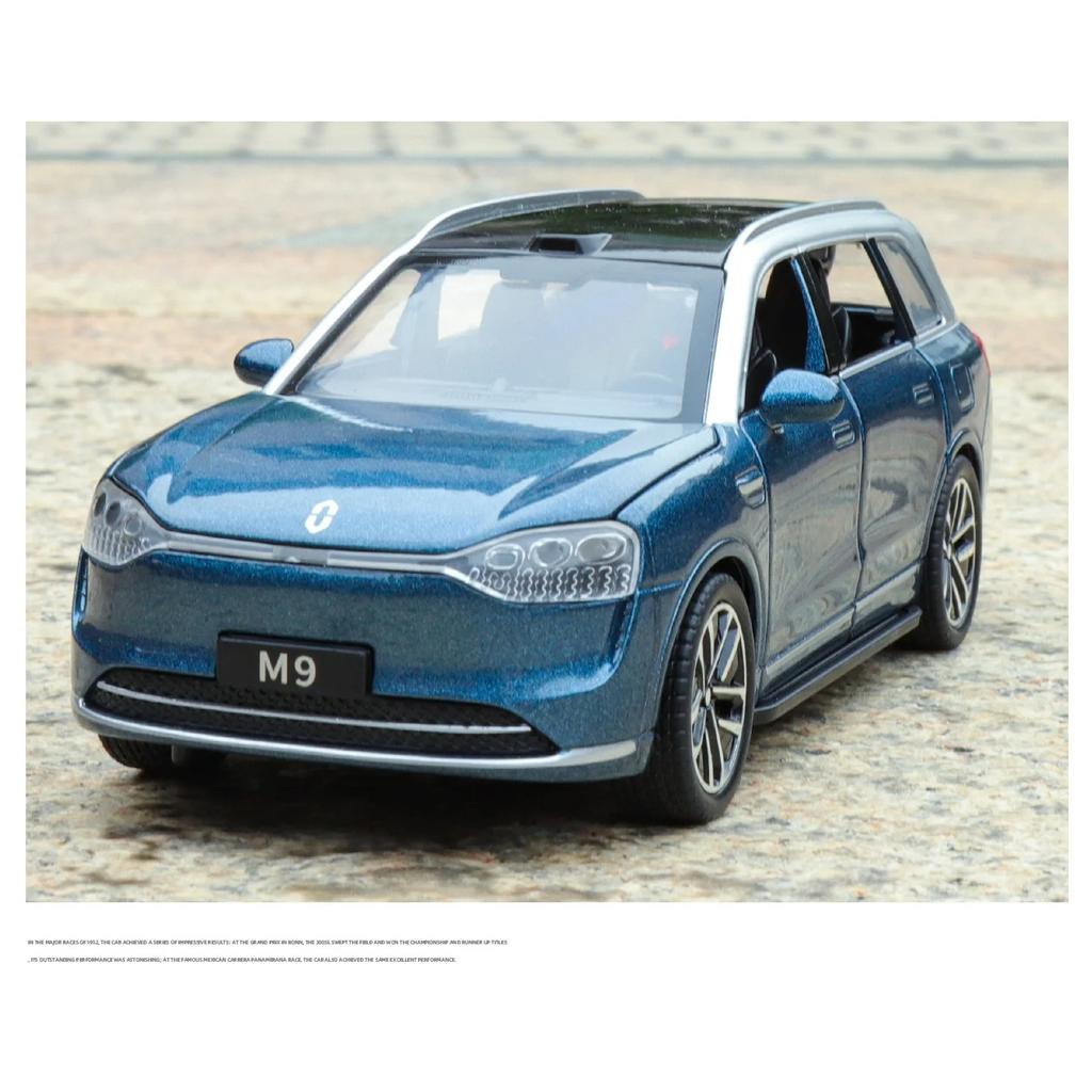 1/32 AITO M9 SUV Alloy New Energy Car Model Diecasts Metal Luxy Vehicles Car Model Simulation Sound and Light Childrens Toy Gift