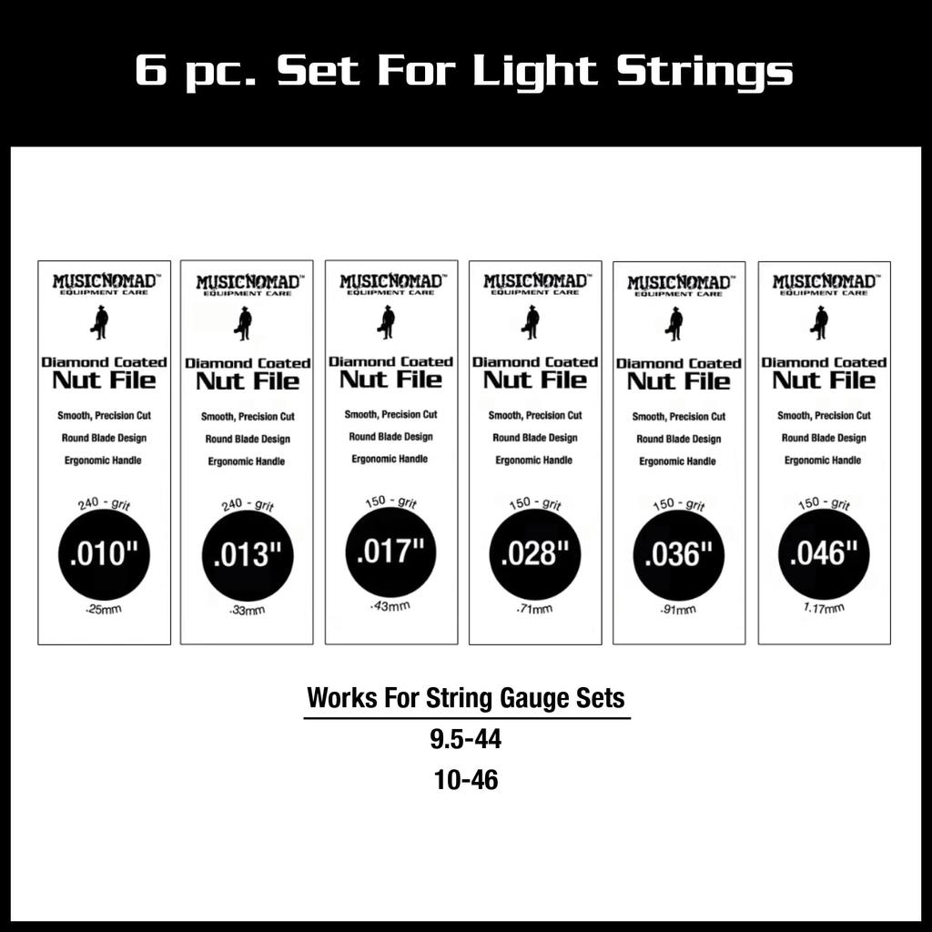 MUSIC NOMAD Diamond Coated Nut File Set of 5 MN673 .046"/.065"/.085/.105"/.130" []