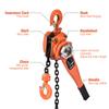 3 Ton/6000 Lbs Hand Chain Hoist Heavy Duty Garage Hoist Anti-Slip Steel Ratchet Lever Hoist With Hook For Garage Workshop