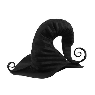Hexenhut für Halloween, Alltagskleidung, schwarzer magischer Hexenhut aus Wolle, Halloween, Cosplay-Partykostüm, Damen-Anziehaccessoire